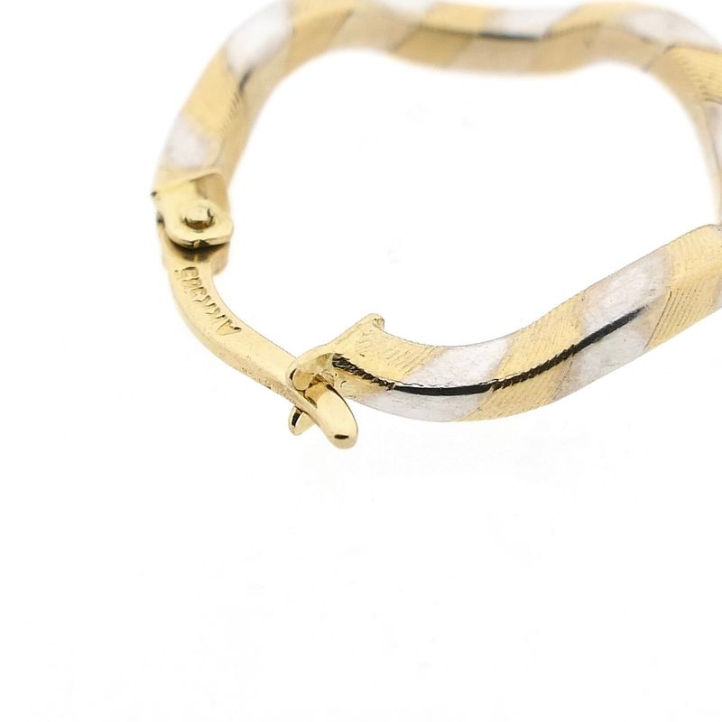 Image 11 of Bicolor Gold Earrings; Ø 19.5 mm