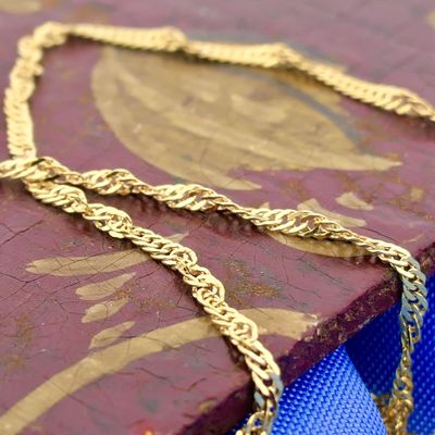 Image 2 of 18K gold Singapore link chain | 50 cm