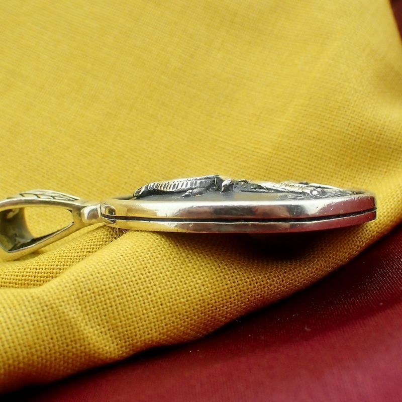 Image 4 of Silver pendant of elephant mother with calf