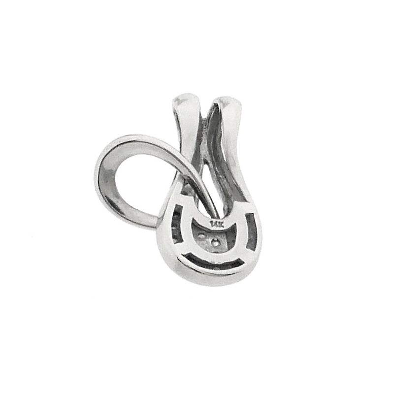 Image 4 of White gold pendant with zirconia