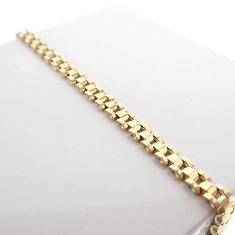 Image 3 of Gold unique link necklace | 45 cm