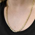 Image 9 of Solid gold square king necklace; Exclusive | 57 cm