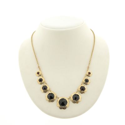 Image 1 of Antique gold necklace with garnet | 43.5 cm