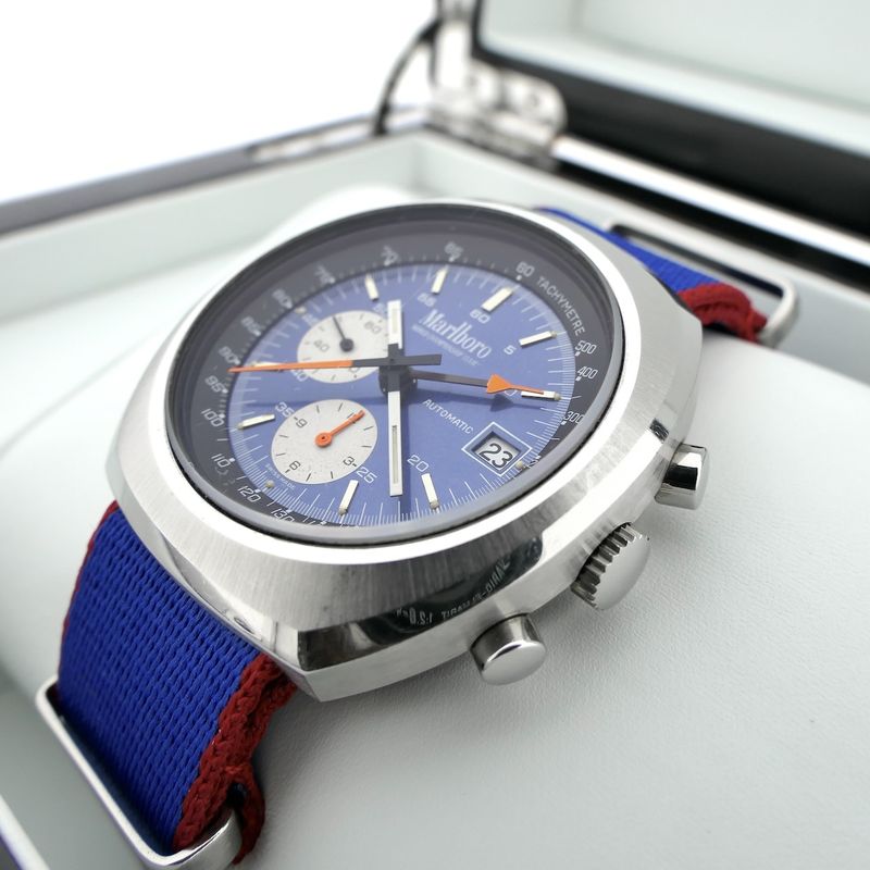 Image 11 of Marlboro World Championship Team 9801-72; Vintage Lemania 1341 chronograph men's watch