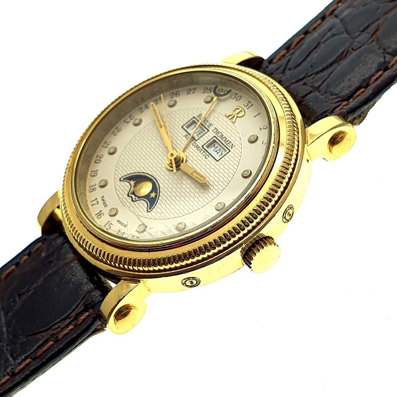Image 8 of Revue Thommen Triple-calendar; Automatic men's watch with moon phase
