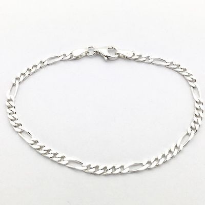 Image 1 of Silver bracelet; Figaro link | 19 cm