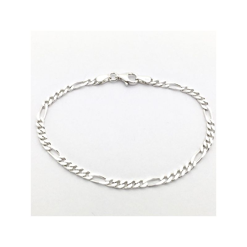 Image 1 of Silver bracelet; Figaro link | 19 cm