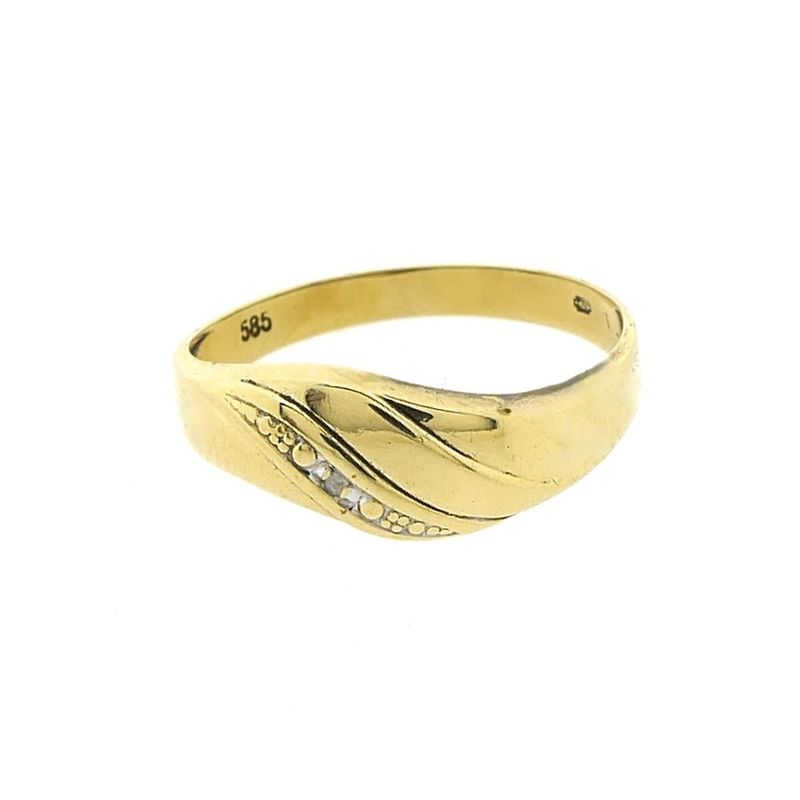 Image 3 of Gold ring with diamond | 0.005 ct.