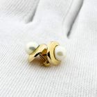 Image 12 of Gold stud earrings with pearl
