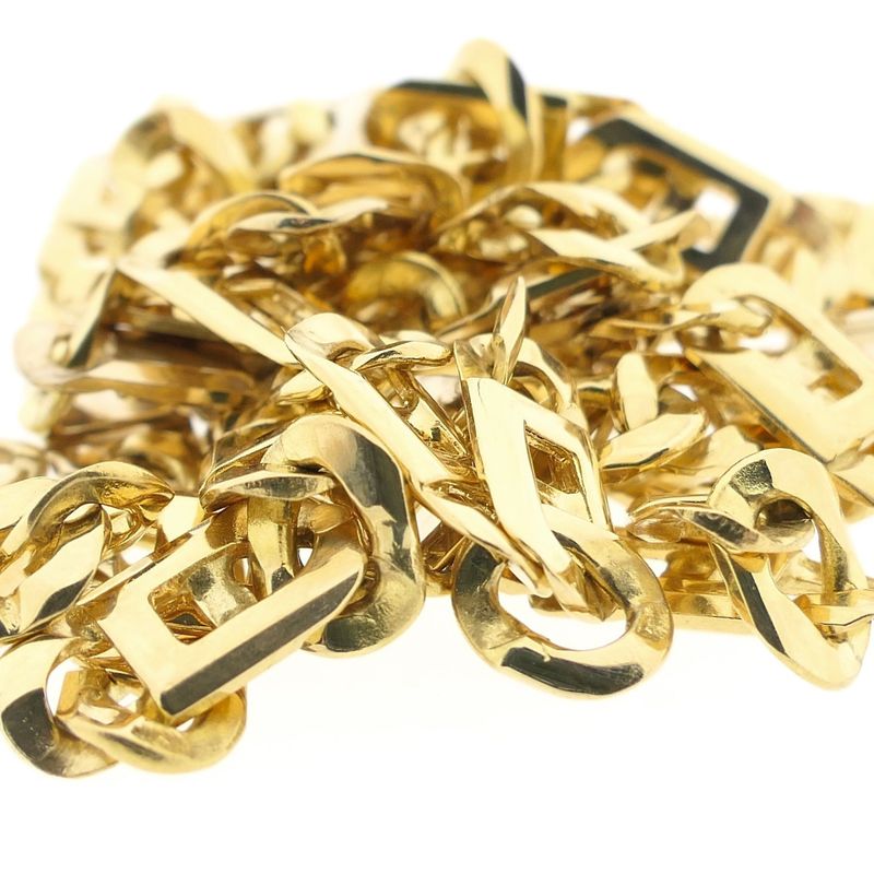 Image 8 of Two-tone gold navy link necklace