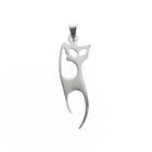 Image 1 of Silver pendant of a cat
