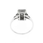 Image 3 of White gold art deco ring with diamond | 0.20 ct.