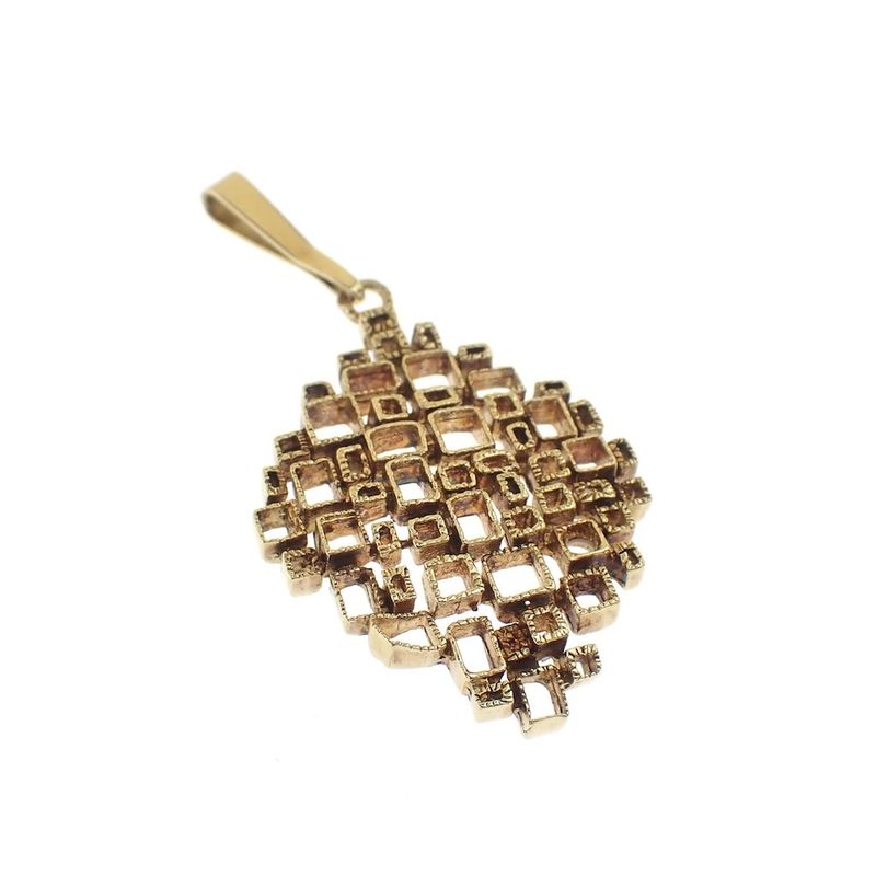 Image 3 of Gold pendant with an abstract shape