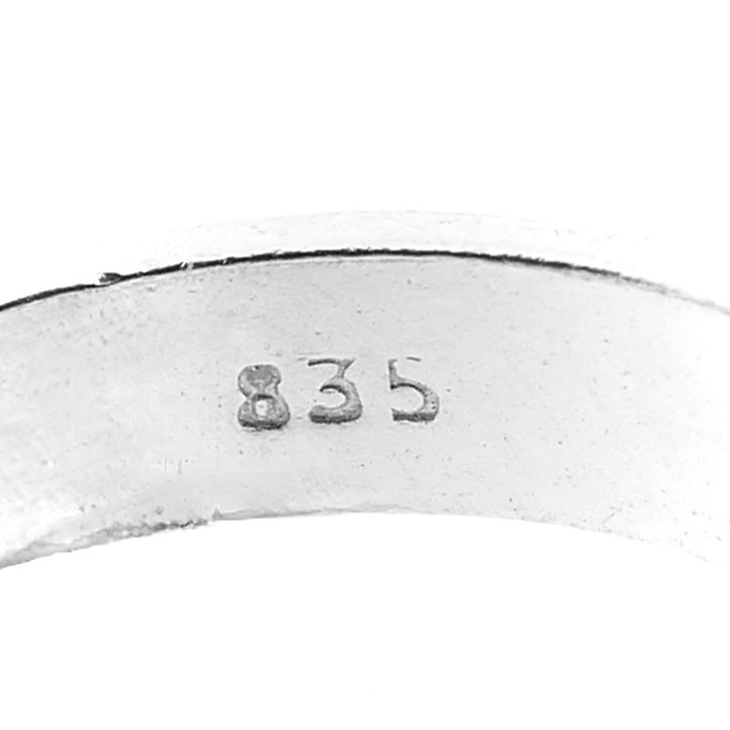 Image 5 of Silver ring with round button