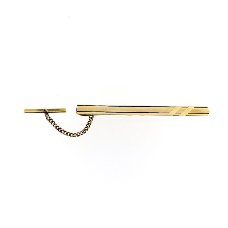 Image 2 of Gold tie slide with chain