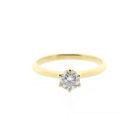 Image 3 of Gold Solitaire Ring with Diamond; 0.33 ct.