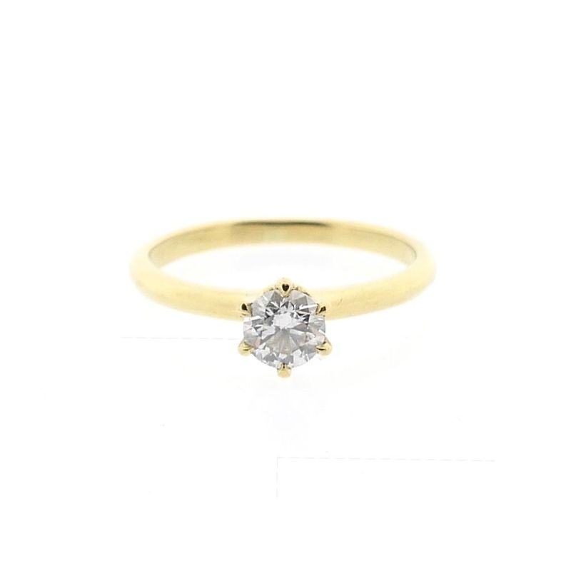 Image 3 of Gold Solitaire Ring with Diamond; 0.33 ct.