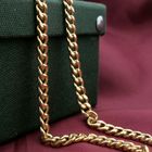 Image 2 of Gold gourmet link chain | 63 cm