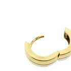 Image 5 of Two-tone gold hinged hoop earrings; Ø 14.7 mm