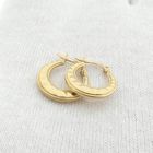 Image 10 of Vintage gold embellished hoop earrings | Ø 16.0 mm