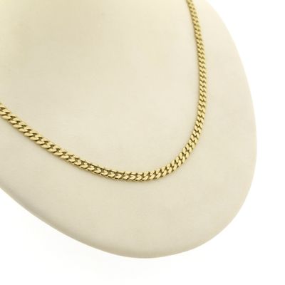 Gold flat gourmet link chain Image 2 of Gold flat gourmet link chain