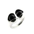 Image 1 of Silver ring from Israel with black pearls