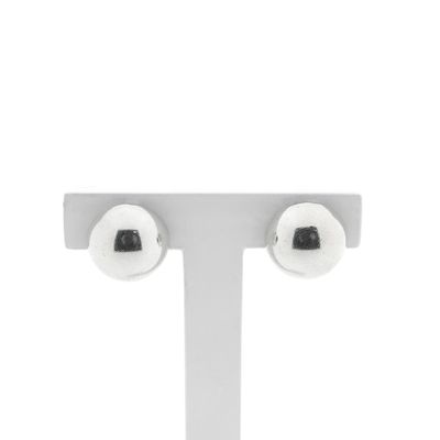 Image 1 of Silver domed clip-on earrings