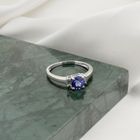 Image 2 of 18-karat white gold ring with iolite and diamond | 0.10 ct.