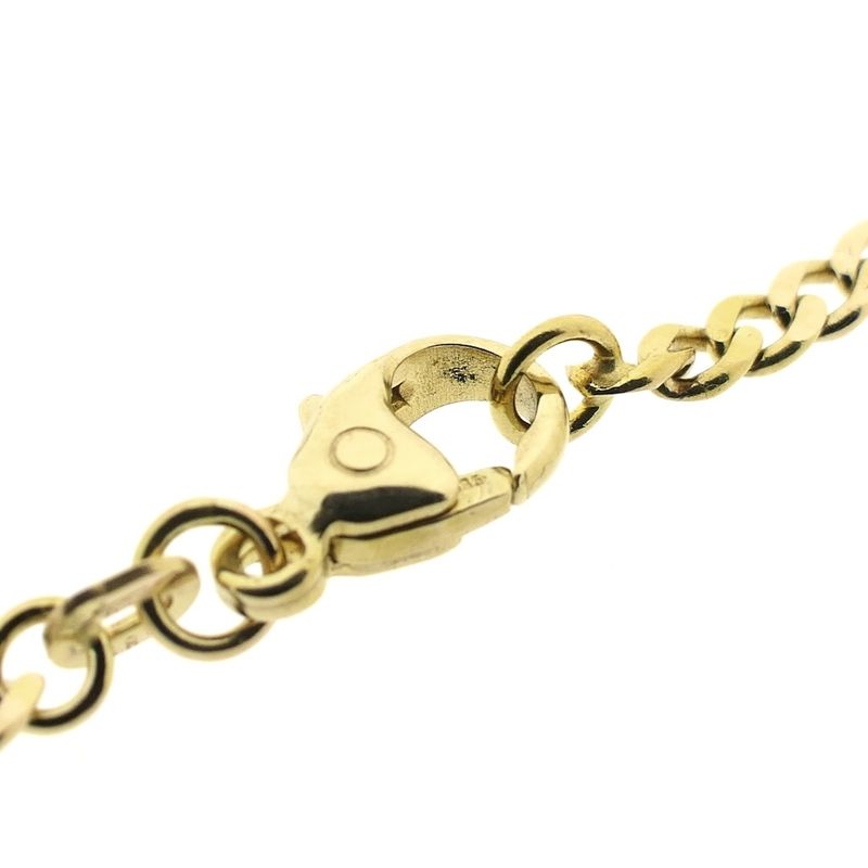 Image 5 of Gold Figaro link bracelet with engraving plate | 18.5 cm