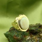 Image 2 of Two-tone gold ring with white opal