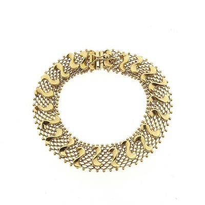 Image 2 of Gold gallery wire link bracelet