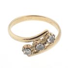Image 3 of Gold ring with rose-cut diamonds; approx. 0.20 ct.