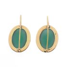 Image 7 of Gold earrings with nephrite/jade | Vintage