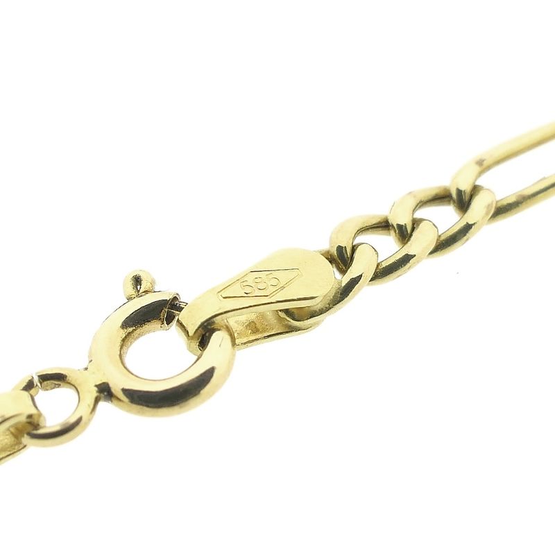 Image 5 of Gold Figaro link chain | 50.5 cm