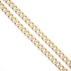 Image 3 of Gold flat gourmet link chain | 54 cm