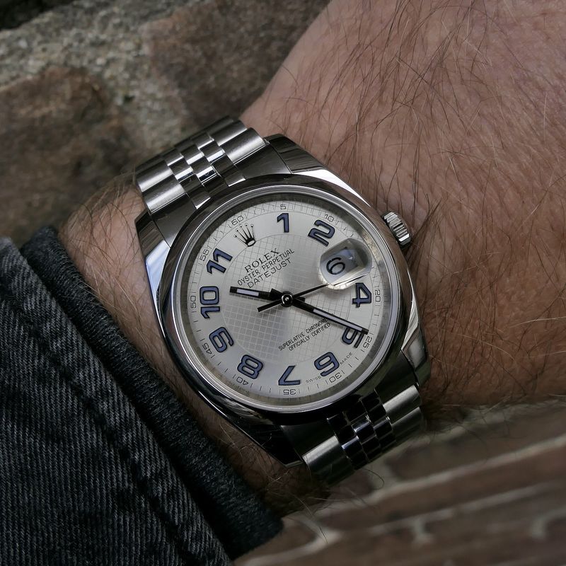 Image 14 of Rolex Datejust 'Deco Blue Arab' 116200; Automatic watch