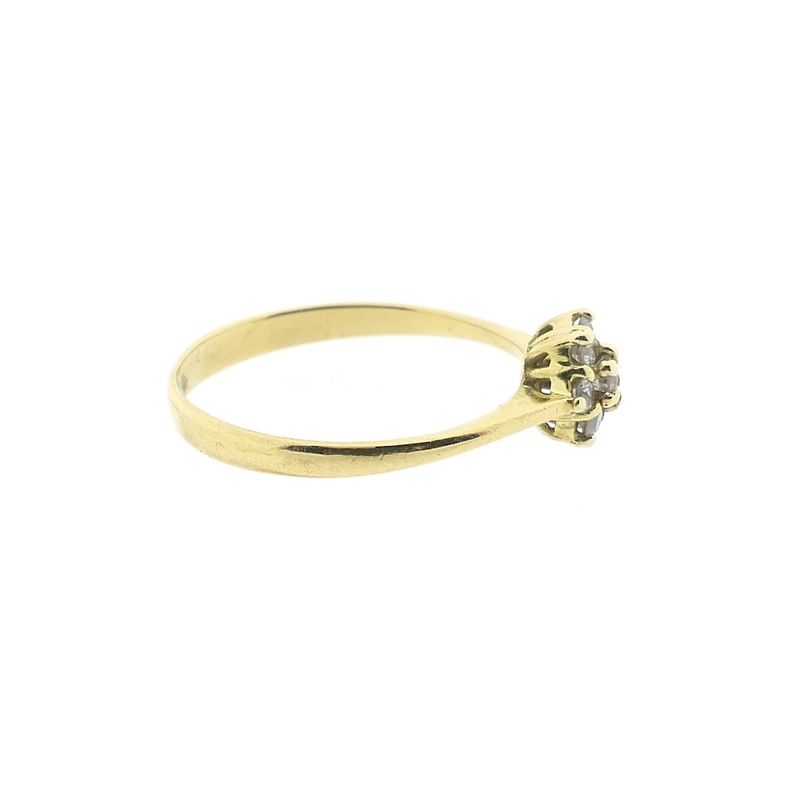 Image 5 of 18-karat gold subtle entourage ring with 0.11 ct. diamond | Sade İş