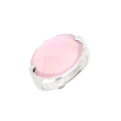 Image 1 of Silver ring with rose quartz
