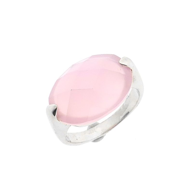 Image 1 of Silver ring with rose quartz