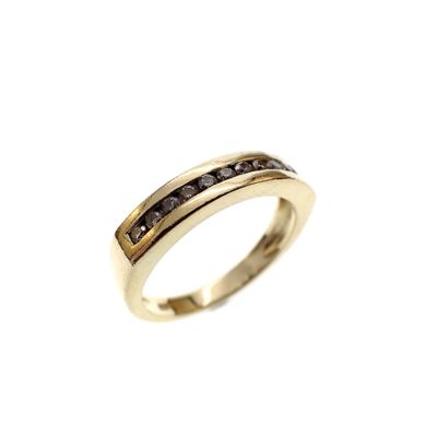Image 1 of Gold ring with diamonds; 0.12 ct.