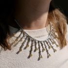 Image 11 of White gold necklace with yellow sapphire and diamonds; Approx. 2.00 ct.