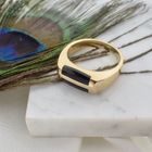 Image 2 of Large gold men's ring with onyx