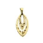 Image 3 of Two-tone gold pendant with diamonds; 0.06 ct.