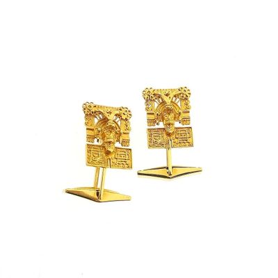 Image 1 of Gold cufflinks with oriental design