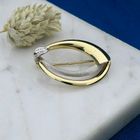 Image 2 of Bicolor Gold Brooch; 14 Karat