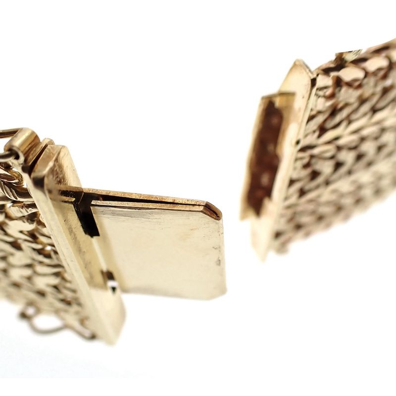 Image 4 of Exclusive; wide gold ladies bracelet | 17.5 cm