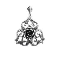 Antique silver floral pendant | Art Nouveau