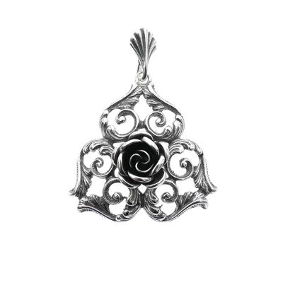 Image 1 of Antique silver floral pendant | Art Nouveau