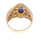 Image 5 of Vintage gold ring with zirconia and synthetic sapphire