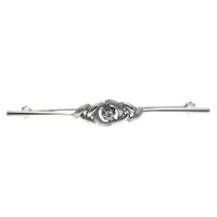 White gold brooch with diamond; 0.04 ct.